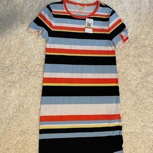 Nwt michael kors mk American icon cloud stripe dress s small new polyester